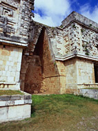 Front Governor's Palace at Uxmal Ruins - uxmal mayan ruins,uxmal mayan temple,mayan temple pictures,mayan ruins photos